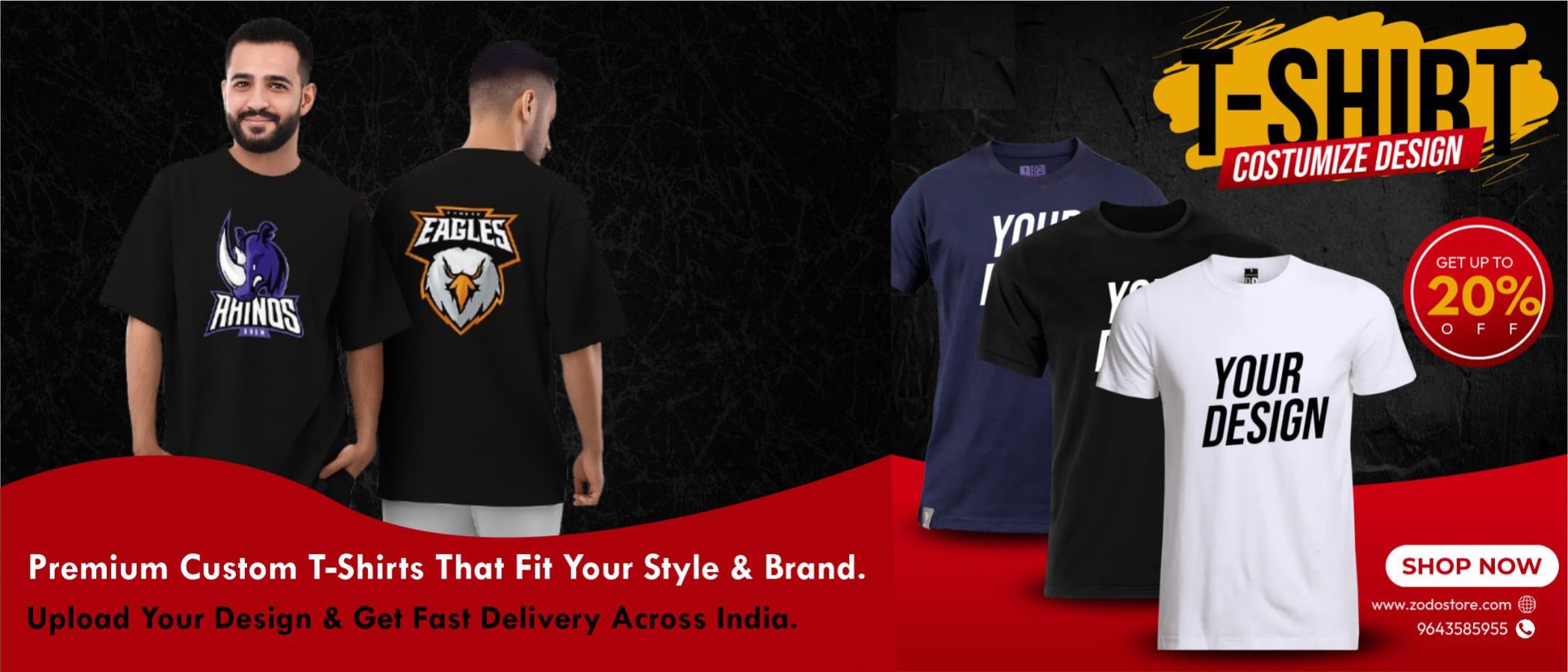 Upload Your Design & Get Fast Delivery Across India.